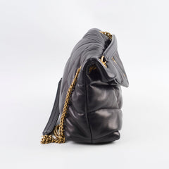 Saint Laurent Lou Puffer Small Black GHW