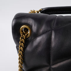 Saint Laurent Lou Puffer Small Black GHW