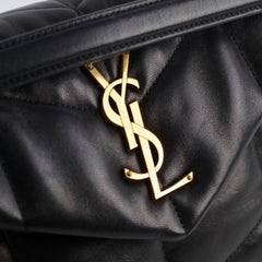 Saint Laurent Lou Puffer Small Black GHW