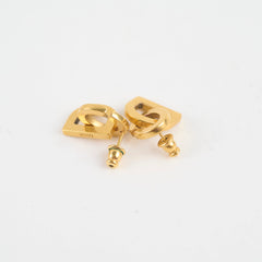 Dior CD Gold Stud Earrings Costume Jewellery