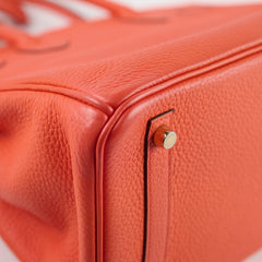 Hermes Birkin 30 Clemence Orange Stamp T