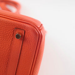 Hermes Birkin 30 Clemence Orange Stamp T