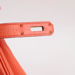 Hermes Birkin 30 Clemence Orange Stamp T