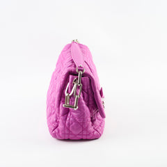 Christian Dior Lambskin Cannage New Lock Shoulder Bag Purple