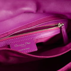 Christian Dior Lambskin Cannage New Lock Shoulder Bag Purple