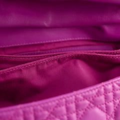 Christian Dior Lambskin Cannage New Lock Shoulder Bag Purple