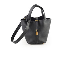 Hermes Picotin 18 Clemence Noir Stamp D
