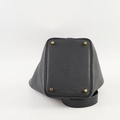 Hermes Picotin 18 Clemence Noir Stamp D