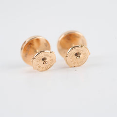 Bvlgari Stud Piercing Earrings Onyx Rose Gold