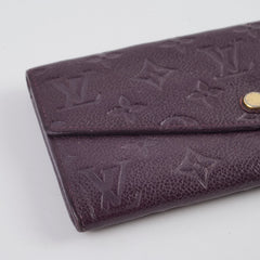 Louis Vuitton Sarah Wallet Empreinte Purple