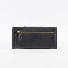 Prada Saffiano Black Long Wallet