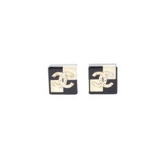 Chanel Check Stud CC Earrings