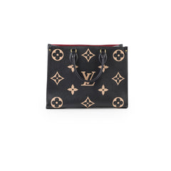 Louis Vuitton OnTheGo MM Bicolour Monogram Empreinte Black Cream
