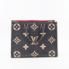 Louis Vuitton OnTheGo MM Bicolour Monogram Empreinte Black Cream