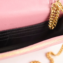 Saint Laurent Envelope Wallet On Chain WOC Pink