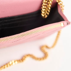 Saint Laurent Envelope Wallet On Chain WOC Pink