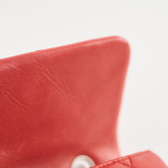 Chanel East West Shoulder Flap Lambskin Salmon Red