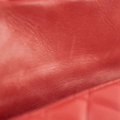 Chanel East West Shoulder Flap Lambskin Salmon Red