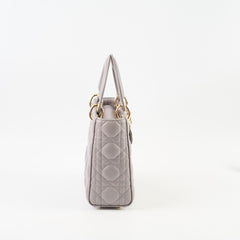 Dior Small Lady Dior ABC Grey Lambskin Light GHW