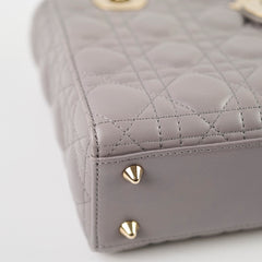Dior Small Lady Dior ABC Grey Lambskin Light GHW