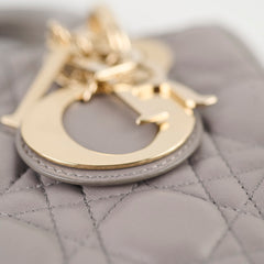 Dior Small Lady Dior ABC Grey Lambskin Light GHW