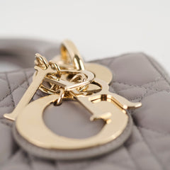 Dior Small Lady Dior ABC Grey Lambskin Light GHW