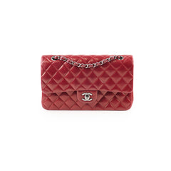 Chanel Classic Flap Medium M/L Lambskin Dark Red (10 Series)