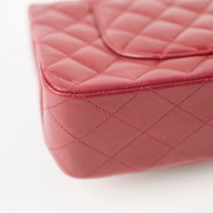Chanel Classic Flap Medium M/L Lambskin Dark Red (10 Series)