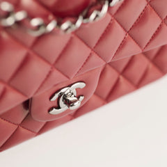 Chanel Classic Flap Medium M/L Lambskin Dark Red (10 Series)
