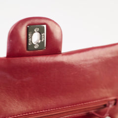 Chanel Classic Flap Medium M/L Lambskin Dark Red (10 Series)