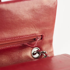 Chanel Classic Flap Medium M/L Lambskin Dark Red (10 Series)