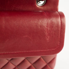 Chanel Classic Flap Medium M/L Lambskin Dark Red (10 Series)