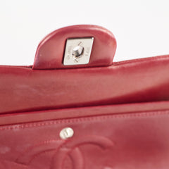 Chanel Classic Flap Medium M/L Lambskin Dark Red (10 Series)