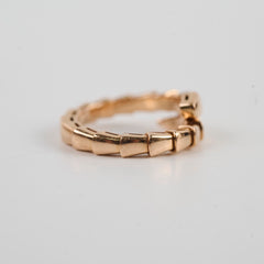 Bvlgari Serpenti Viper Ring Pink Gold Size L