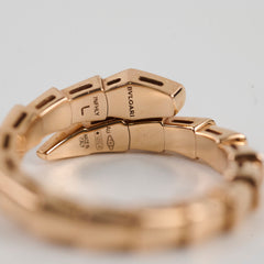 Bvlgari Serpenti Viper Ring Pink Gold Size L