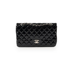 Chanel Classic Flap Medium M/L Patent Black (13 Series)