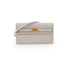 Hermes Kelly To Go Epsom in Gris Pale