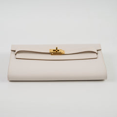 Hermes Kelly To Go Epsom in Gris Pale