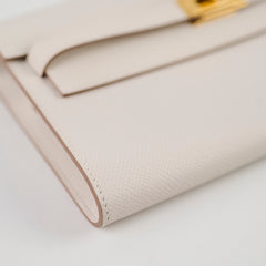 Hermes Kelly To Go Epsom in Gris Pale