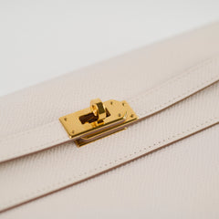 Hermes Kelly To Go Epsom in Gris Pale