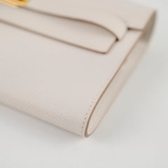 Hermes Kelly To Go Epsom in Gris Pale