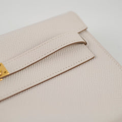 Hermes Kelly To Go Epsom in Gris Pale