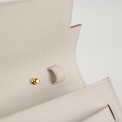 Hermes Kelly To Go Epsom in Gris Pale