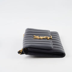 Saint Laurent Vicky Wallet On Chain Black
