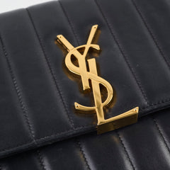 Saint Laurent Vicky Wallet On Chain Black