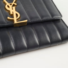 Saint Laurent Vicky Wallet On Chain Black