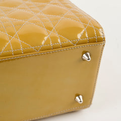 Christian Dior Medium Lady Dior Limited Edition Patent Bag Gold/Bronze