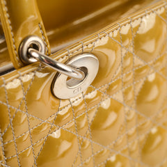 Christian Dior Medium Lady Dior Limited Edition Patent Bag Gold/Bronze