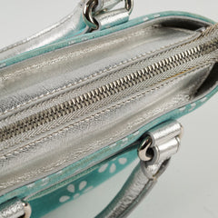 Celine Top Handle Tiffany Blue Suede