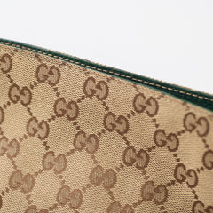 Gucci GG Canvas Messenger Bag Beige/Green